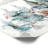 Winterwald kalt im Freien Spätabendtaucher Poster (Ecke)