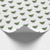 Winterwald Kiefernwald Geschenkpapier (Ecke)