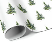 Winterwald Kiefernwald Geschenkpapier (Rolleneckpunkt)