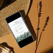 Winterwald lädt Waldbaby Dusche ein Einladung