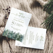 Winterwald lädt Waldbaby Dusche ein Einladung