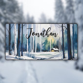 Winterwald Landschaft Schreibtischunterlage