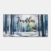 Winterwald Landschaft Schreibtischunterlage (Vorderseite)