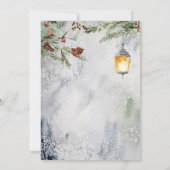 Winterwald Lantern Bridal Dusche Einladung (Rückseite)