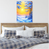 Winterwald Leinwanddruck (Insitu (Schlafzimmer))