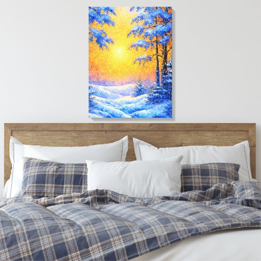 Winterwald Leinwanddruck (Insitu (Schlafzimmer))