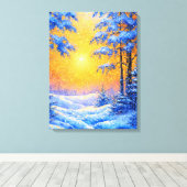 Winterwald Leinwanddruck (Insitu (Holzboden))