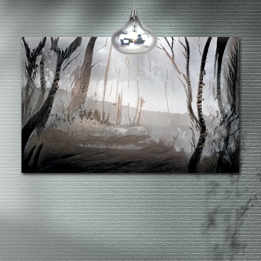 Winterwald Leinwanddruck