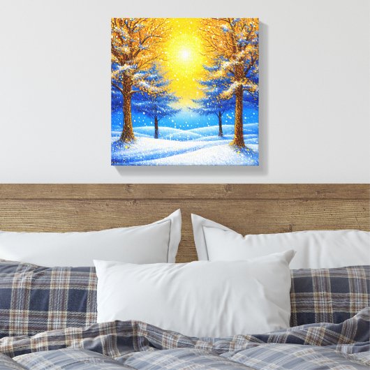 Winterwald Leinwanddruck (Insitu (Schlafzimmer))