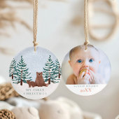 Winterwald mein erstes Weihnachtsfest Foto Sake ha Keramik Ornament