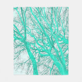 Winterwald (Minzgrün) Fleecedecke (Vorderseite)