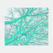 Winterwald (Minzgrün) Fleecedecke (Vorderseite (Horizontal))