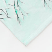 Winterwald (Minzgrün) Fleecedecke (Ecke)