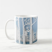 Winterwald mit Eichhörnchen Papercut Kaffeetasse (Links)