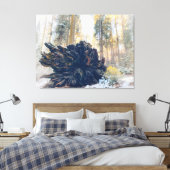 Winterwald mit gefallenem Sequoia Tree Root Leinwanddruck (Insitu (Schlafzimmer))