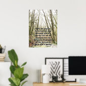 Winterwald mit Gottskriptur Poster (Heimbüro)
