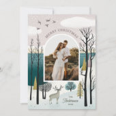 Winterwald mit Hirsch | Waldland Foto Weihnachten (Vorderseite)