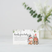 Winterwald mit kalten Büchern für Baby Begleitkarte (Stehend Vorderseite)