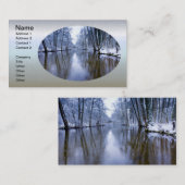Winterwald mit schönem Stream Visitenkarte (Vorne/Hinten)