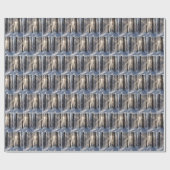 Winterwald mit Sonnenbäumen Geschenkpapier (Flach)