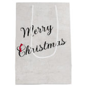 Winterwald mit Sonnenbäumen Mittlere Geschenktüte (Rückseite)