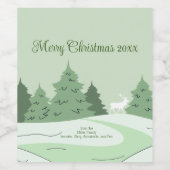 Winterwald modern weinetikett (Einzelnes Label)