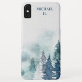 Winterwald Moody Wasserfarbe Personalisiert Case-Mate iPhone Hülle (Rückseite)