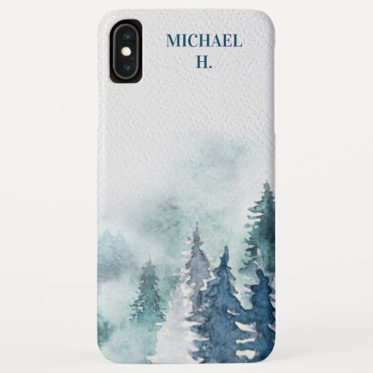 Winterwald Moody Wasserfarbe Personalisiert Case-Mate iPhone Hülle (Rückseite)