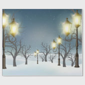 Winterwald-Muster Geschenkpapier (Flach)