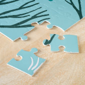 Winterwald: Nahtloses Vintage-Muster Puzzle (Seite)