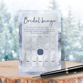 Winterwald Navy Blue Brautparty Bingo