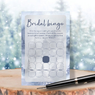 Winterwald Navy Blue Brautparty Bingo