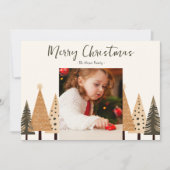 Winterwald Neutral Portrait Foto Weihnachten (Vorderseite)