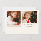 Winterwald neutral zwei Foto Weihnachten (Rückseite)