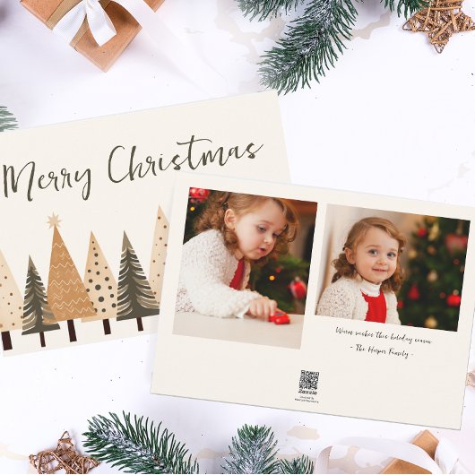 Winterwald neutral zwei Foto Weihnachten