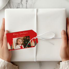 Winterwald neutrale Landschaft Foto Weihnachten Geschenkanhänger