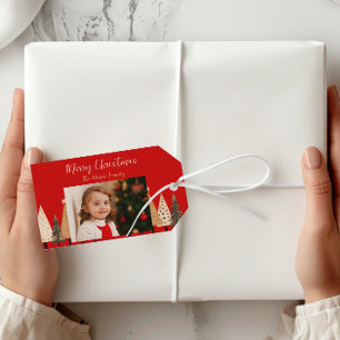 Winterwald neutrale Landschaft Foto Weihnachten Geschenkanhänger