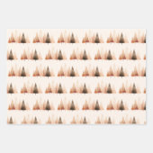 Winterwald neutraler Weihnachtsbaum Geschenkpapier Set (Vorderseite)