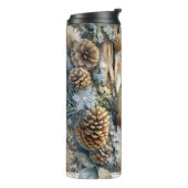 Winterwald Nuthatch Songbird Wassercolor Tumbler Thermosbecher (Nach links gedreht)