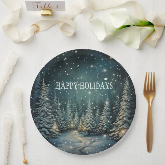 Winterwald Pappteller (Hochzeit)