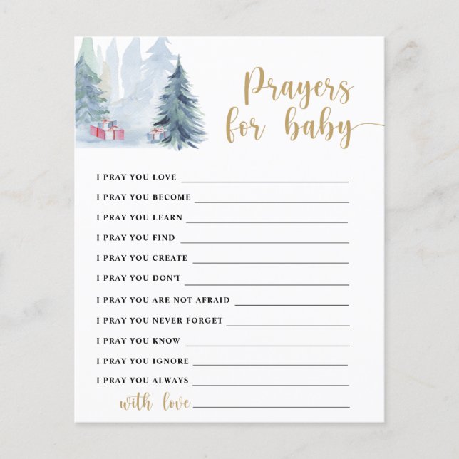 Winterwald - Party | Gebete für Baby (Vorderseite)