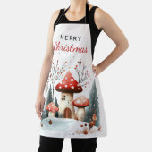 Winterwald Pilze frohe Weihnachten Schürze (InSitu)