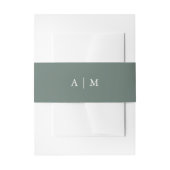 Winterwald | Pine Green Monogram Wedding Einladungsbanderole (Vorderseite Beispiel)