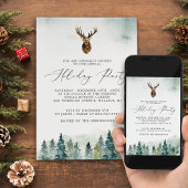 Winterwald Pine Tree Feier Einladung
