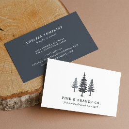 Winterwald | Pine Tree Logo Visitenkarte