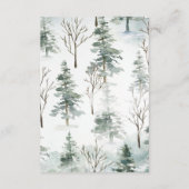 Winterwald Pine Trees Hochzeitsstipps Details Begleitkarte (Rückseite)