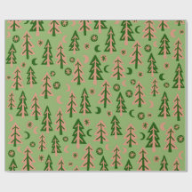 Winterwald Pine Trees Moon Stars Natur