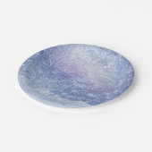 Winterwald Pine Trees Snowflakes/Schneeflocken Ele Pappteller (Schrägansicht)