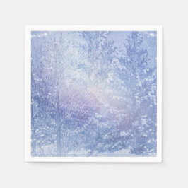 Winterwald Pine Trees Snowflakes/Schneeflocken Ele Serviette