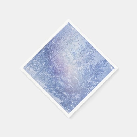 Winterwald Pine Trees Snowflakes/Schneeflocken Ele Serviette (Ecke)